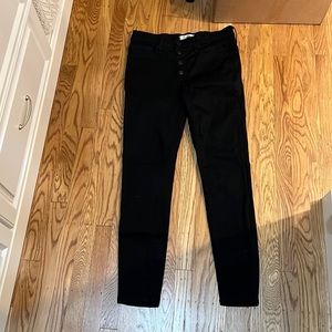 Madewell Mid Rise Black Skinny Jean